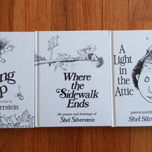 Shel Silverstein Books Falling Up, Light in Attic, Sidewalk ends